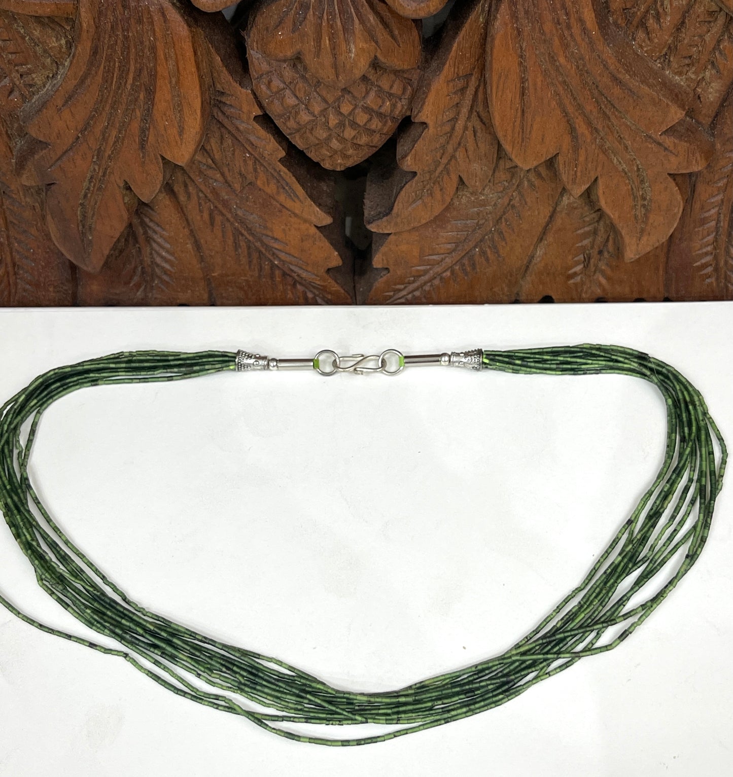 Turquoise, Jade or Lapis Multi Strand Heishi Necklaces
