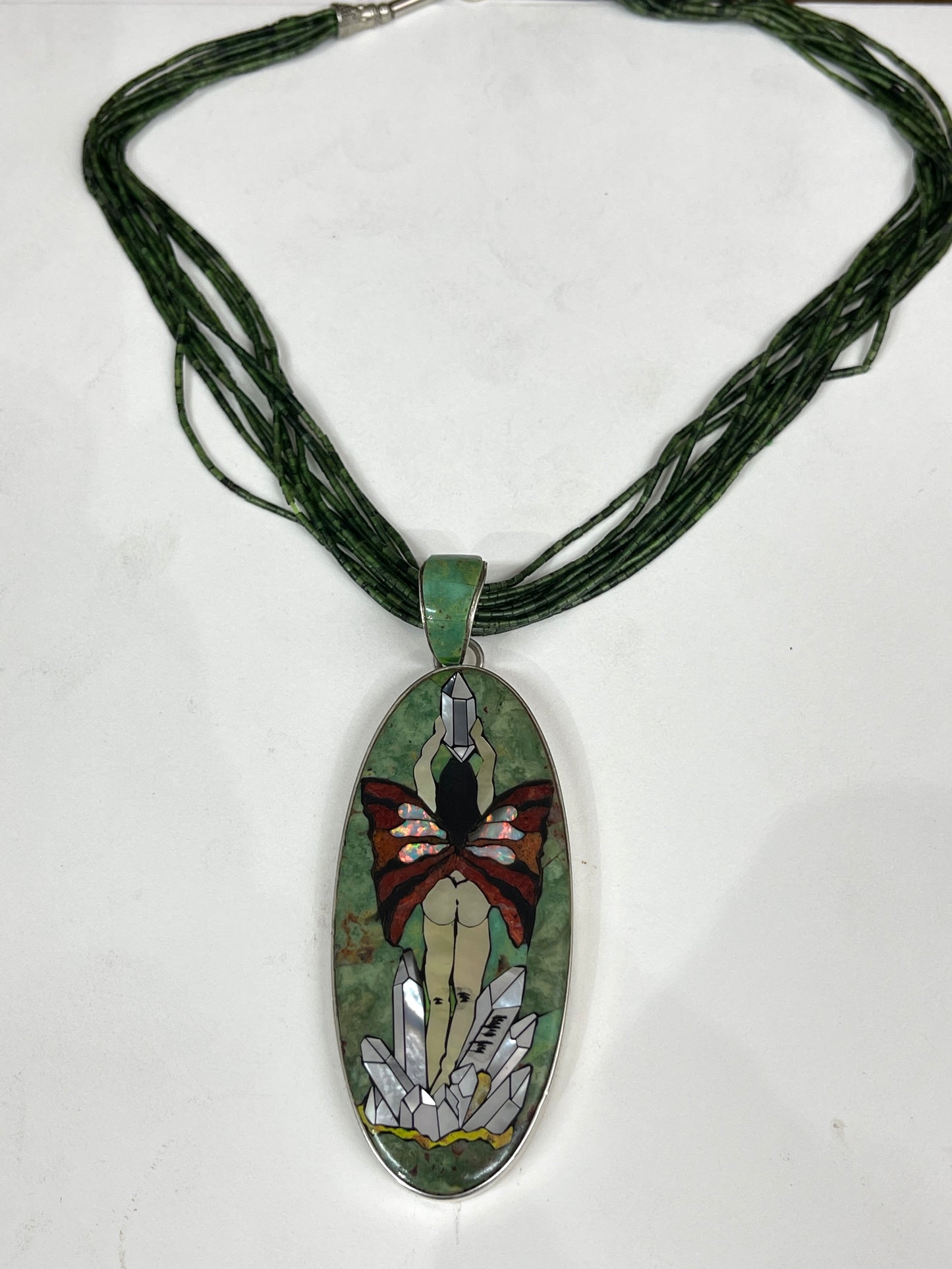 Turquoise, Jade or Lapis Multi Strand Heishi Necklaces