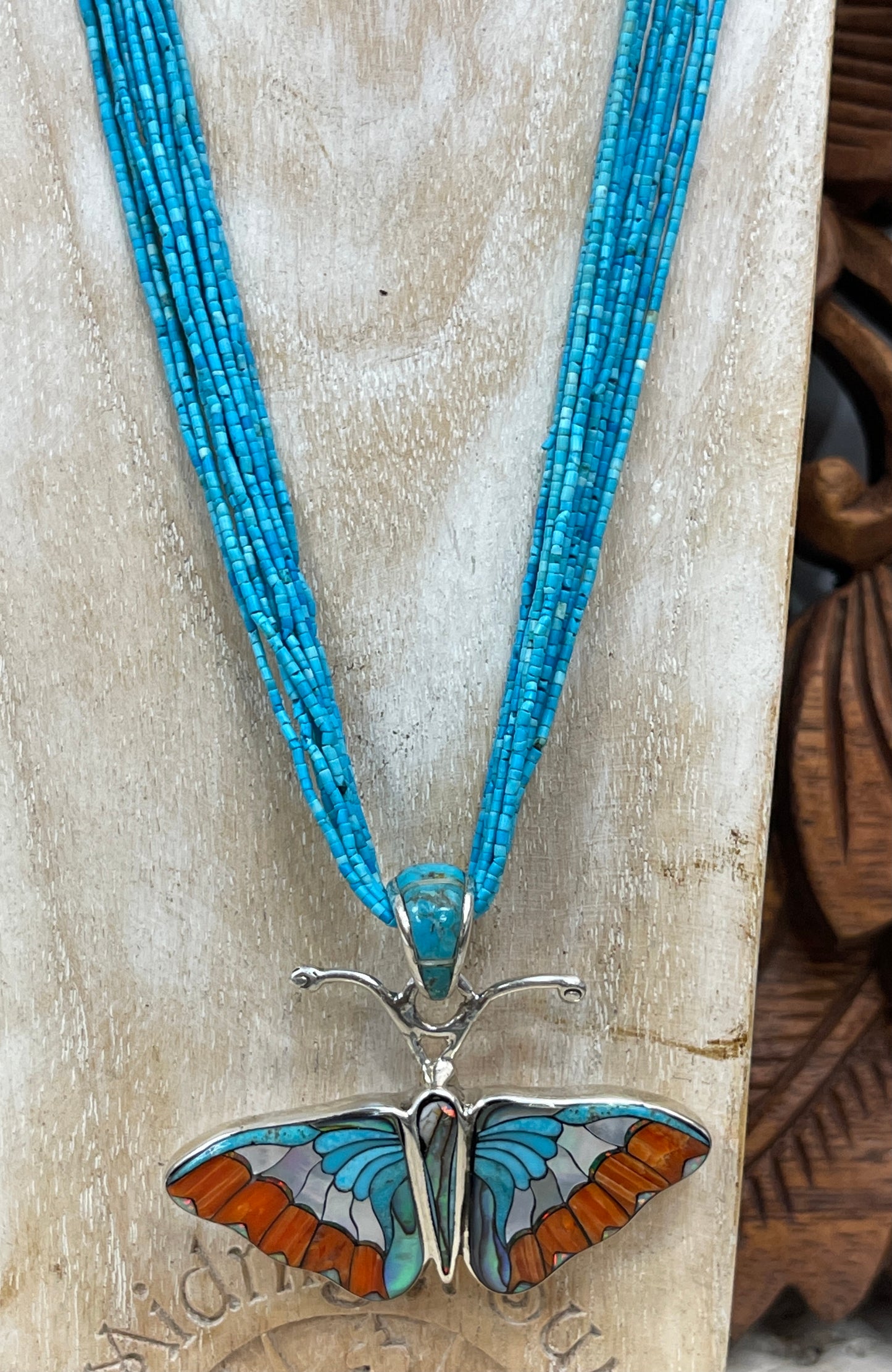 Turquoise, Jade or Lapis Multi Strand Heishi Necklaces