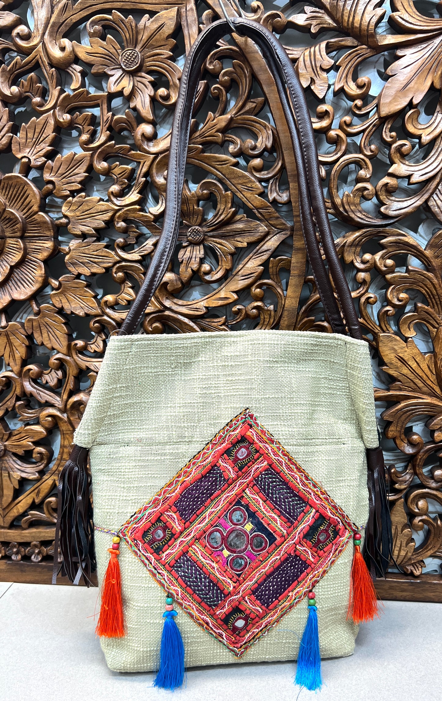 Vegan Leather Rajasthani Tassel Bag