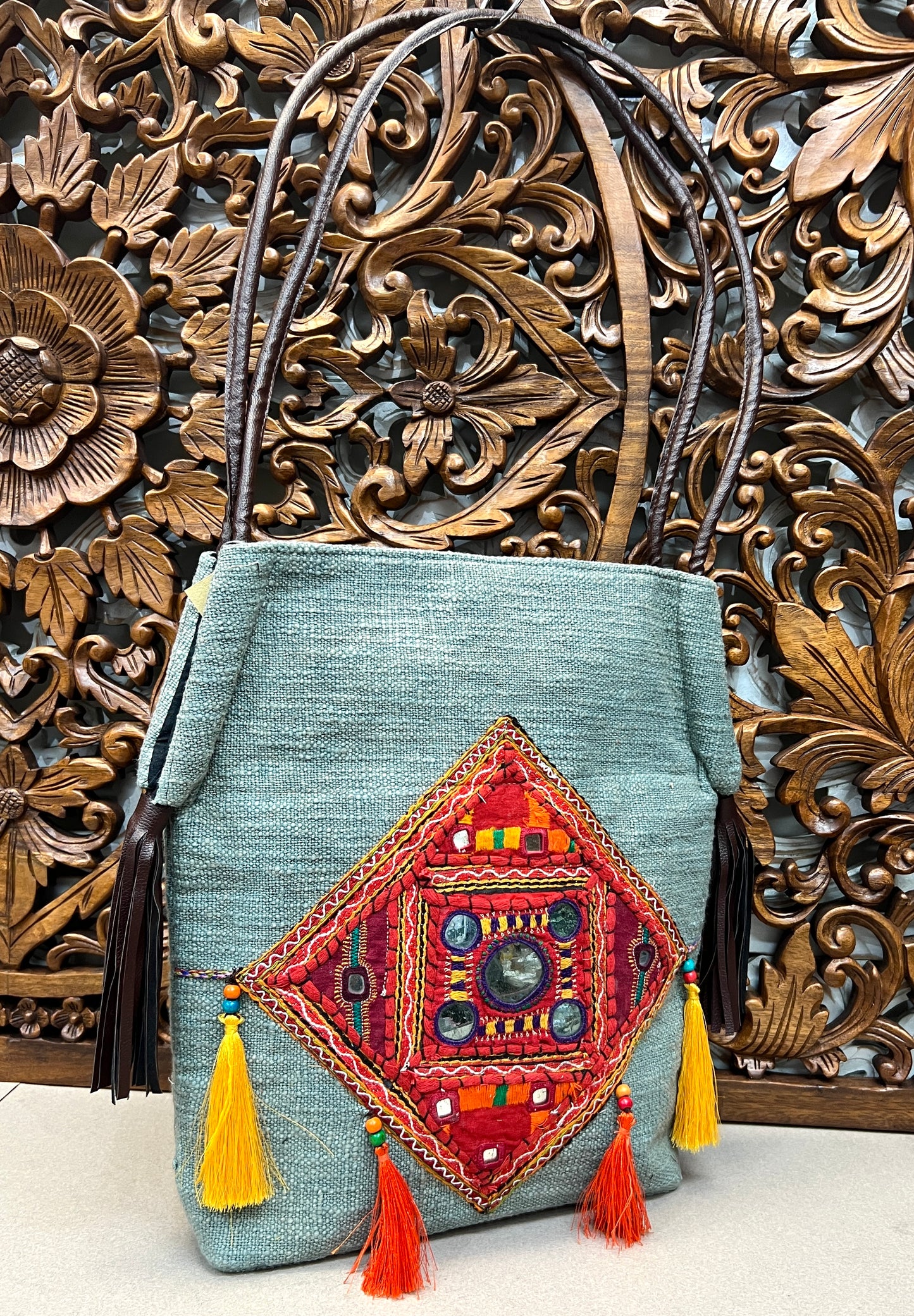 Vegan Leather Rajasthani Tassel Bag
