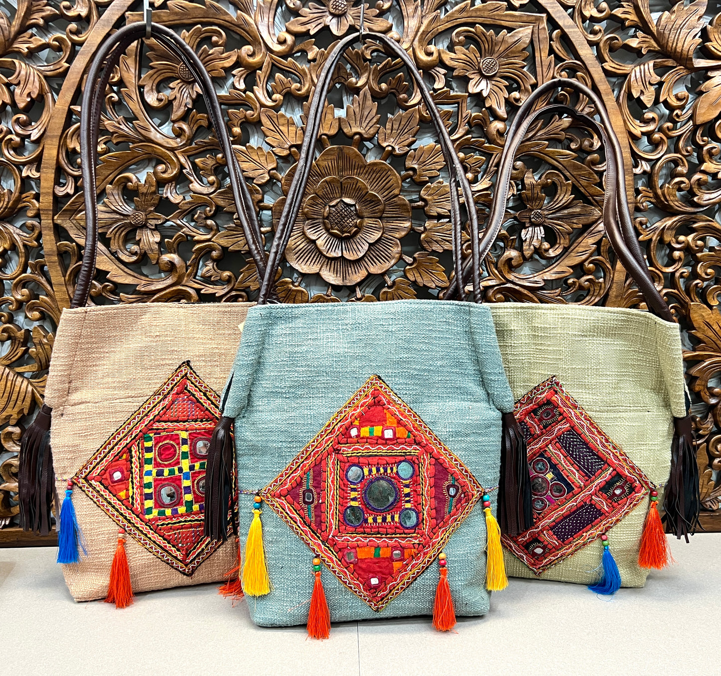Vegan Leather Rajasthani Tassel Bag