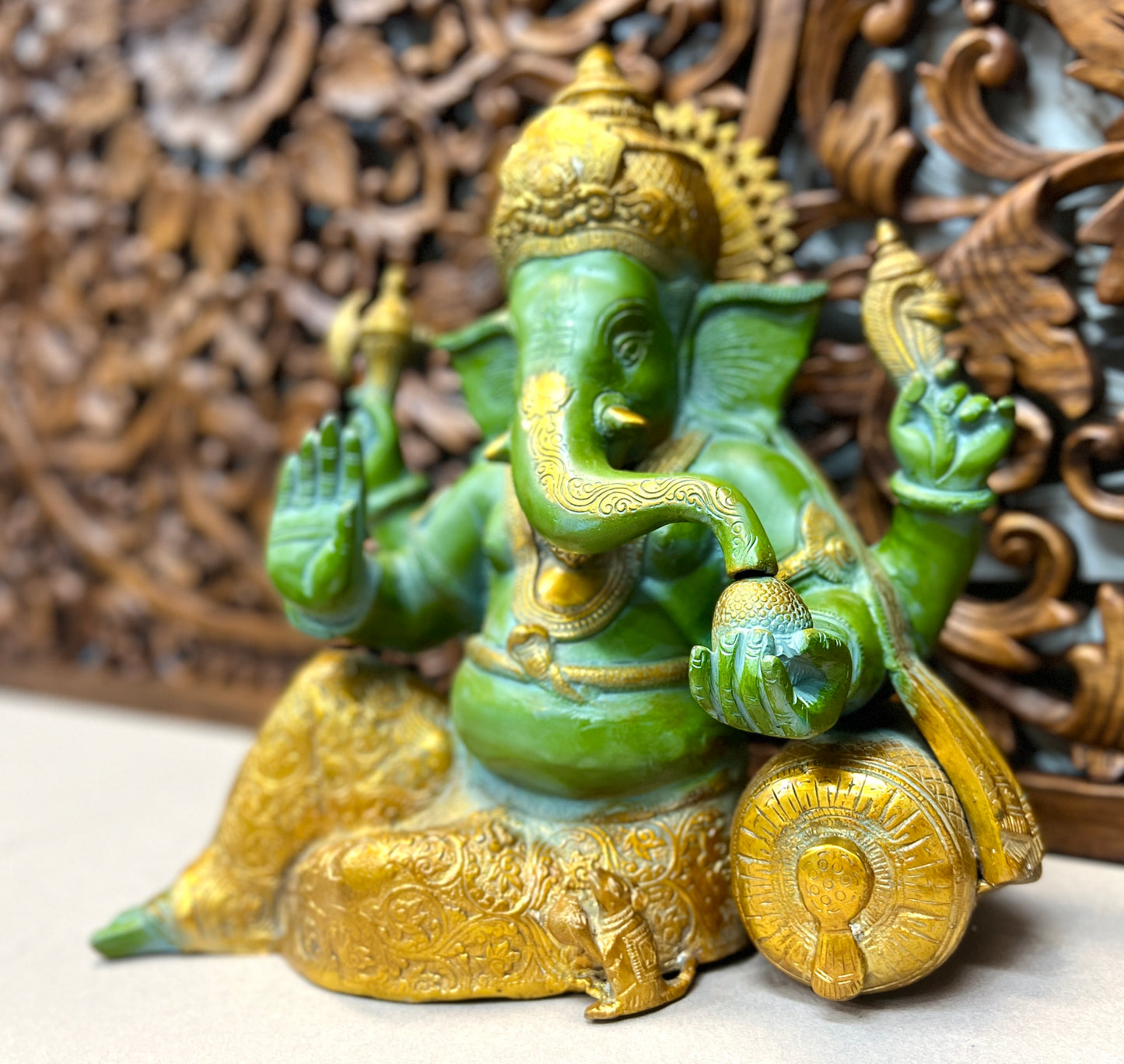 Ganesh Statue - Remover of Obstacles 37cm x 37cm