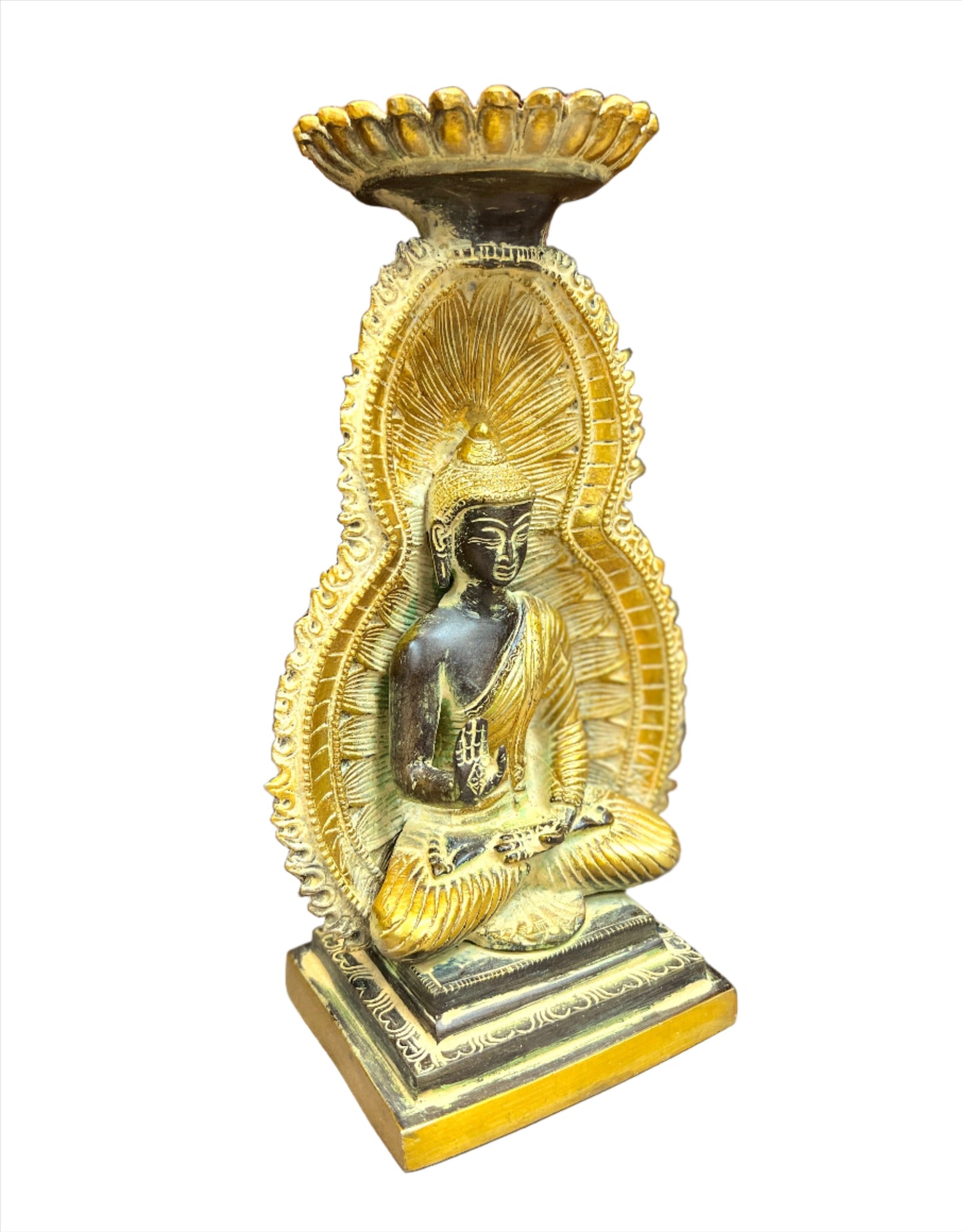 Abhaya Buddha Altar Candle Holder - 30cm x 17cm