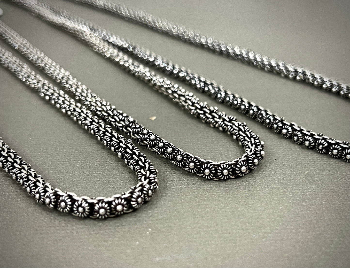 Two sided Thai Oxidized Chains - 16"-24"