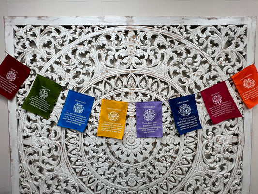 Prayer Flags Buddhist Astamangala Blessings 8 Sacred Objects