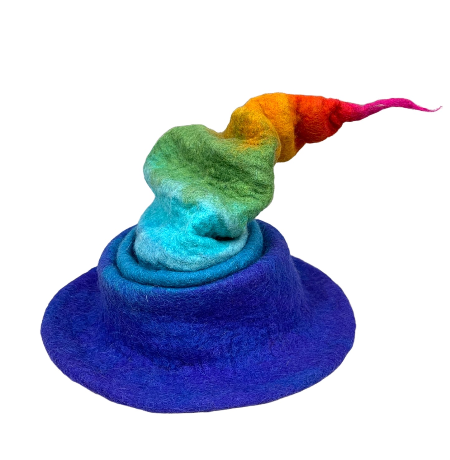 Hand felted Rainbow Hats