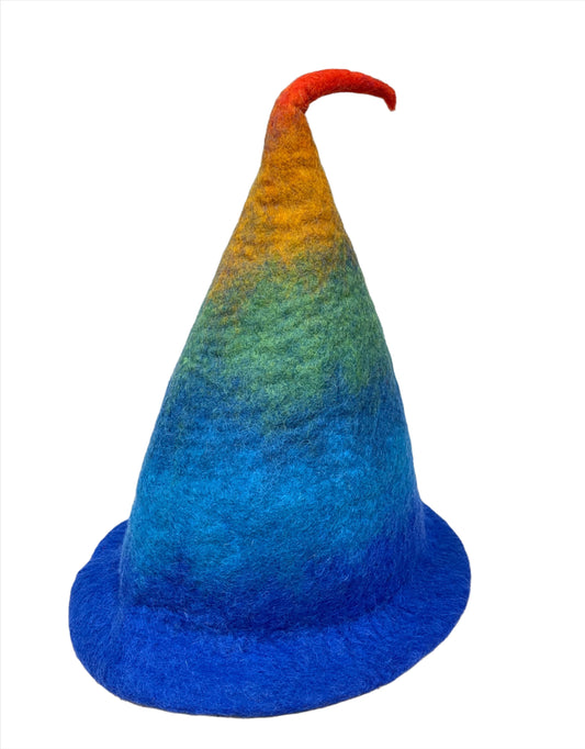 Hand felted Rainbow Hats