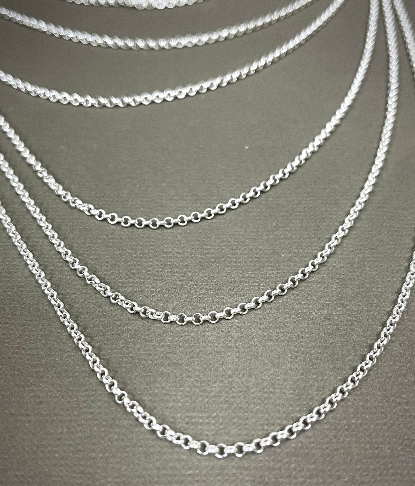 2mm Sterling Rolo Chains - 20"-28"