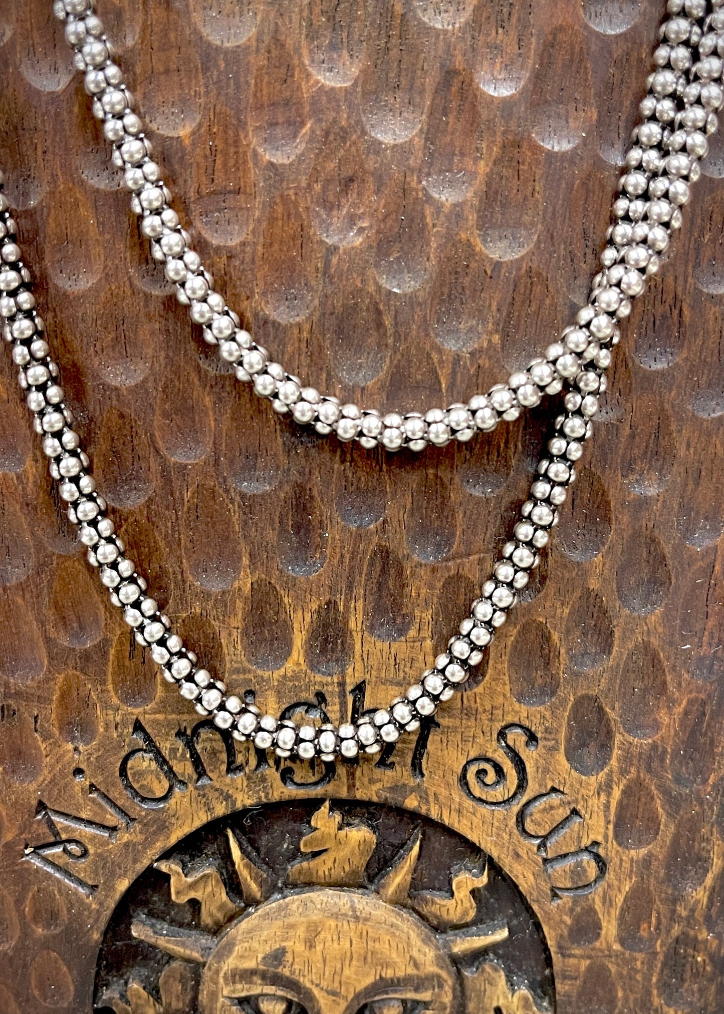 4.4mm Sterling Thai Antiqued Popcorn Chains - 30"-34"