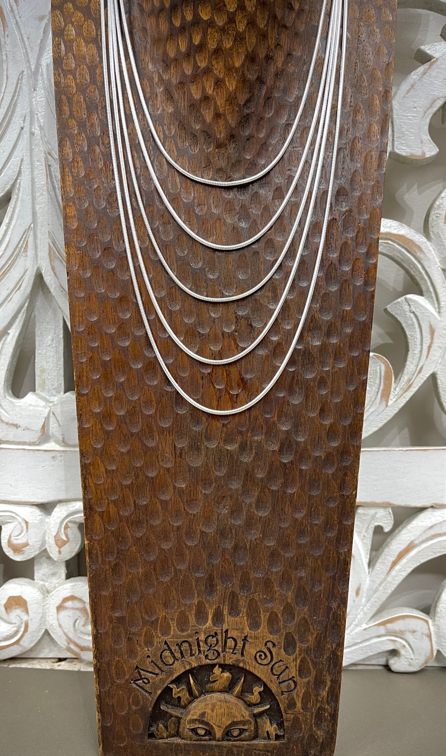 2mm Sterling Chevron Snake Chains - 16"-24"