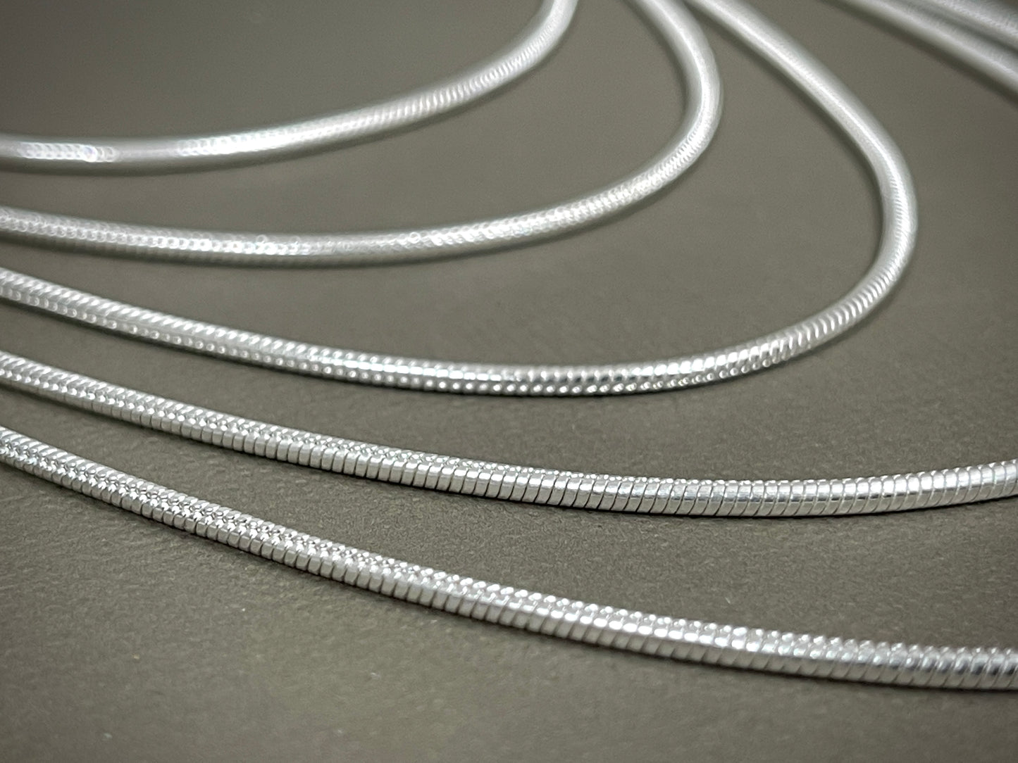 2mm Sterling Chevron Snake Chains - 16"-24"