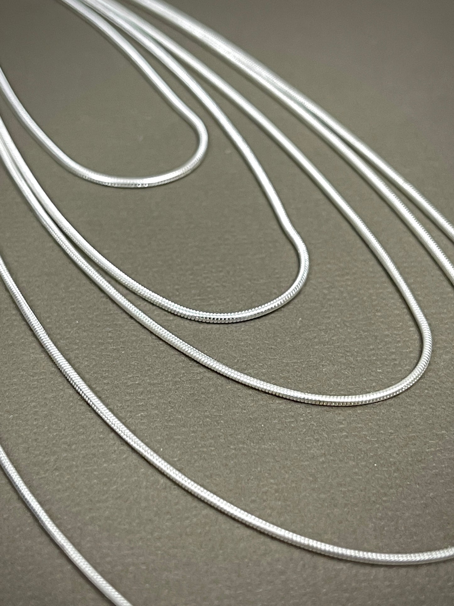 1.2mm Sterling Snake Chains - 16"-24"