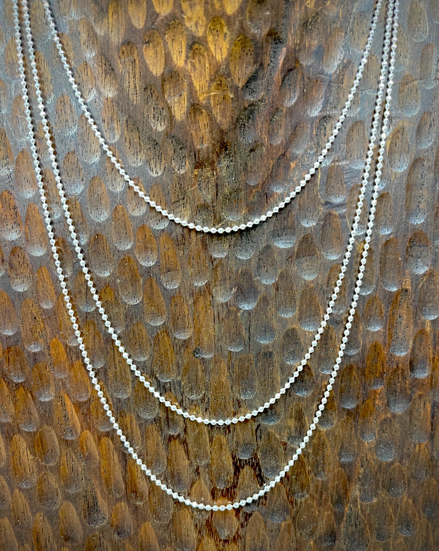 1.5mm Sterling Faceted Ball Chains - 16"-22"