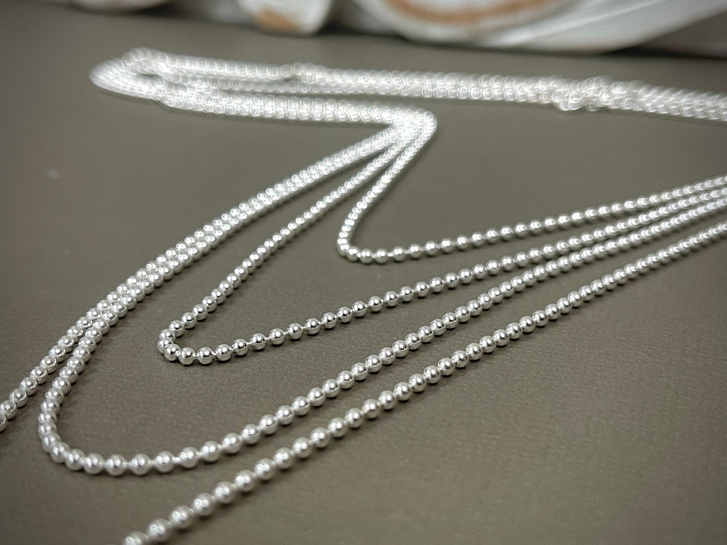 2mm Sterling Ball Chains - 16"-24"
