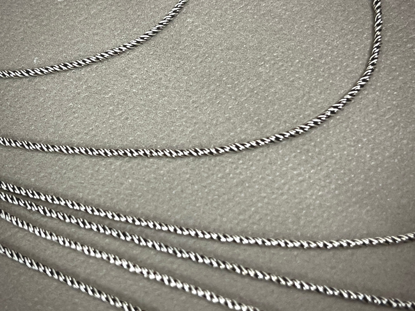1mm Sterling Thai Twisted Rope Chains - 16"-26"