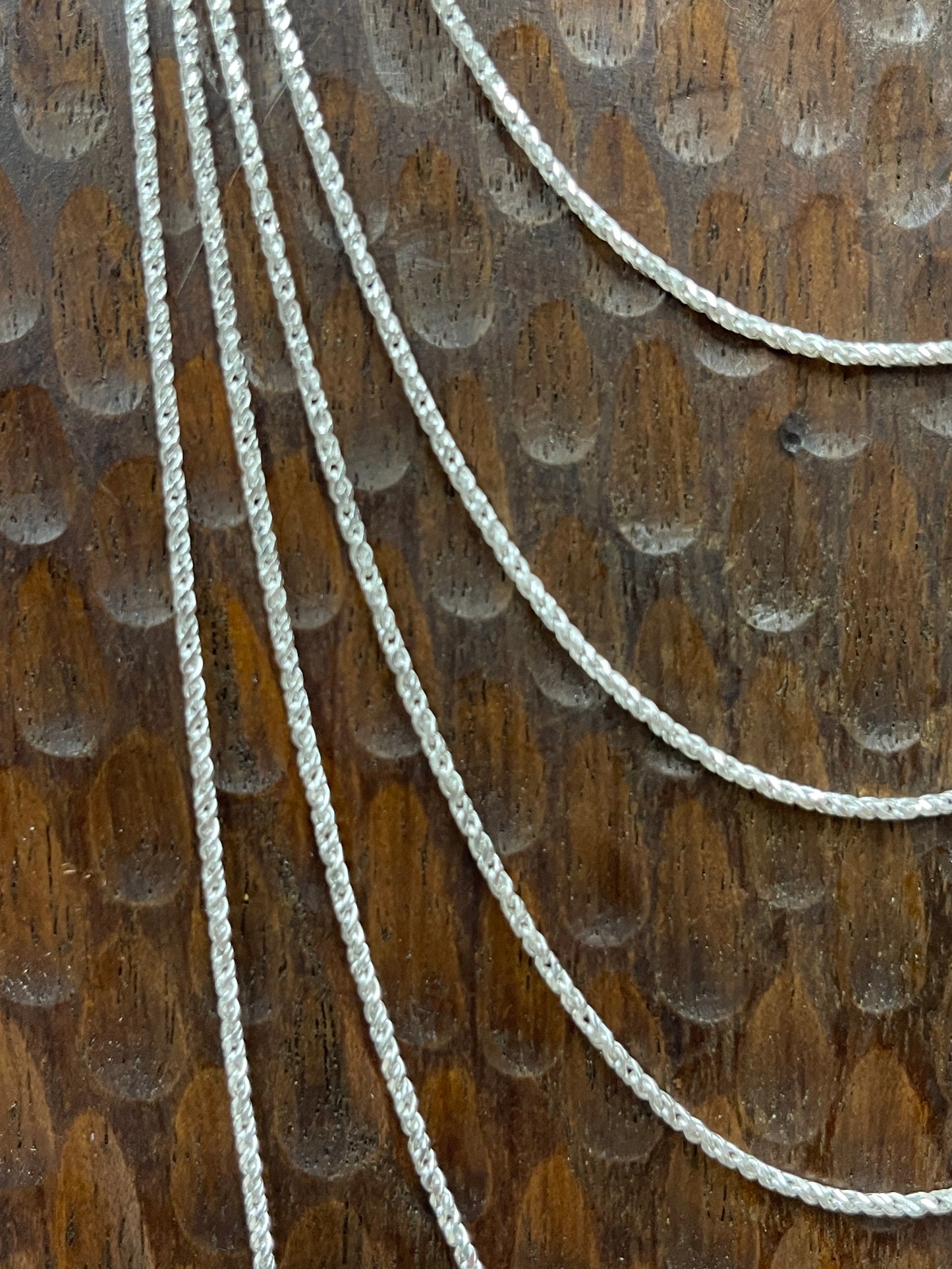 1.5mm Sterling Thai Twisted Rope Chains - 16"-26"