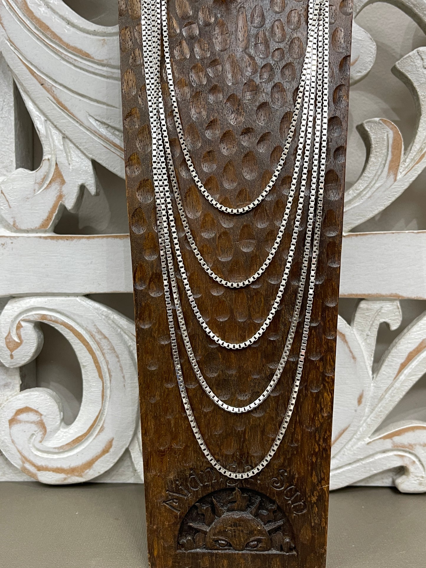 2mm Sterling Antiqued Box Chains - 16"-24"