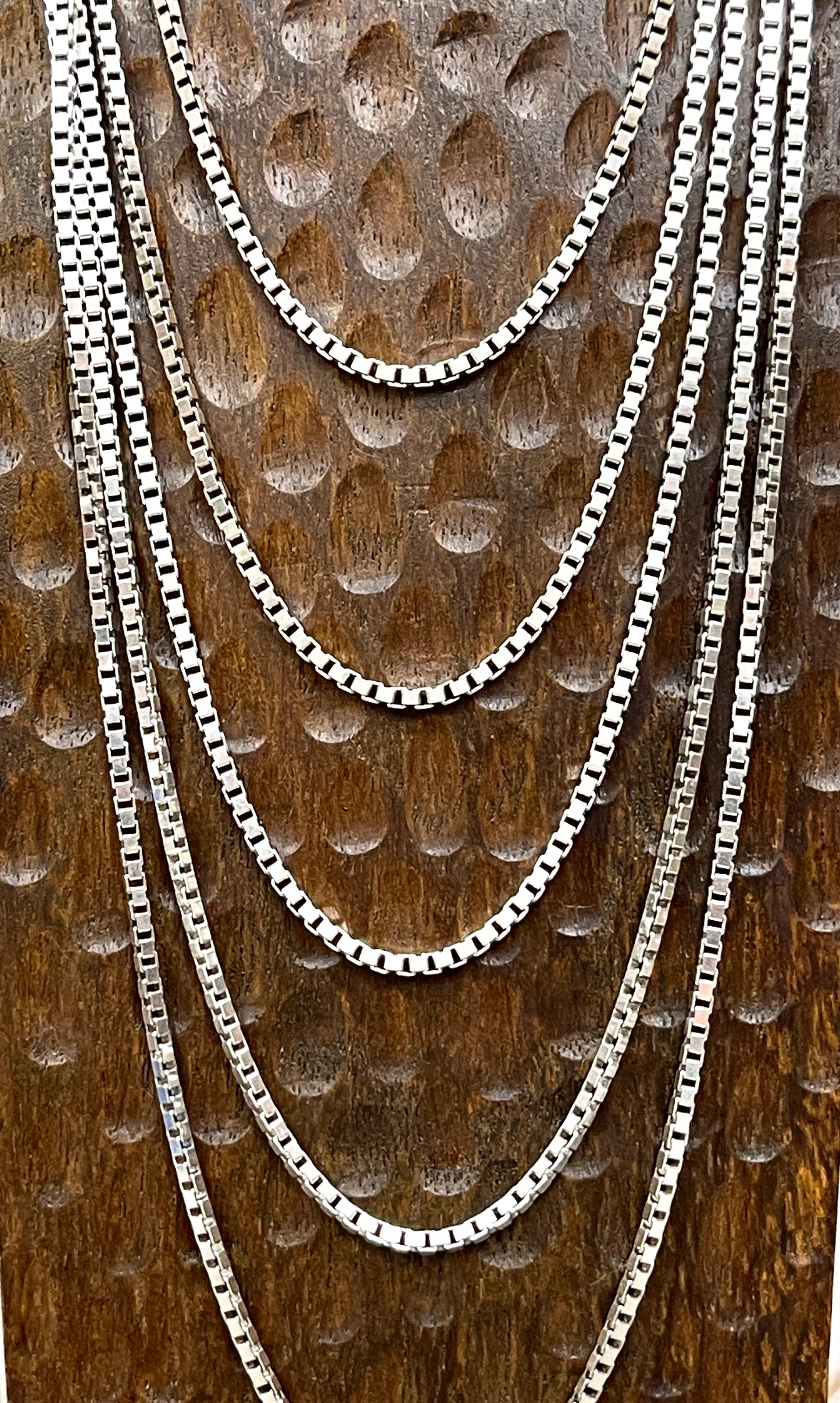 2mm Sterling Antiqued Box Chains - 16"-24"