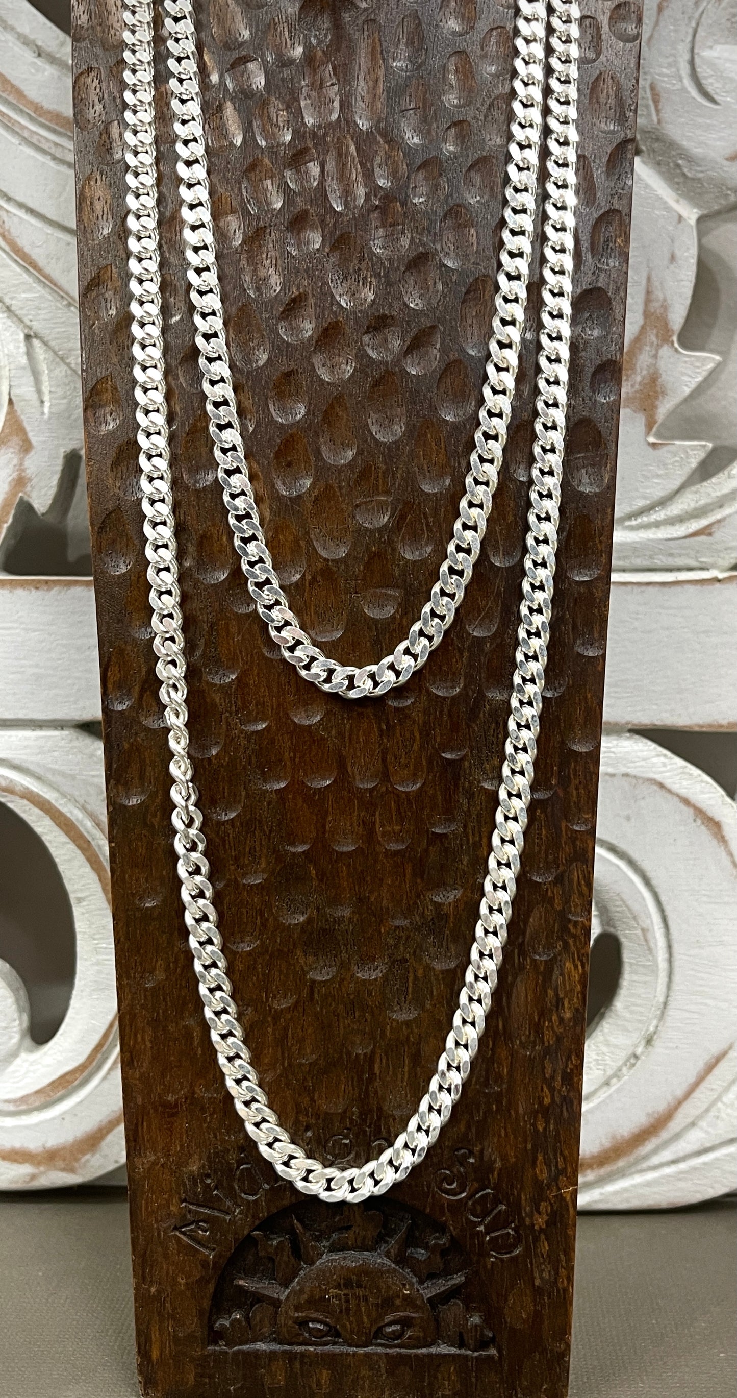 5.2mm Sterling Curb Chains - 18"-24"