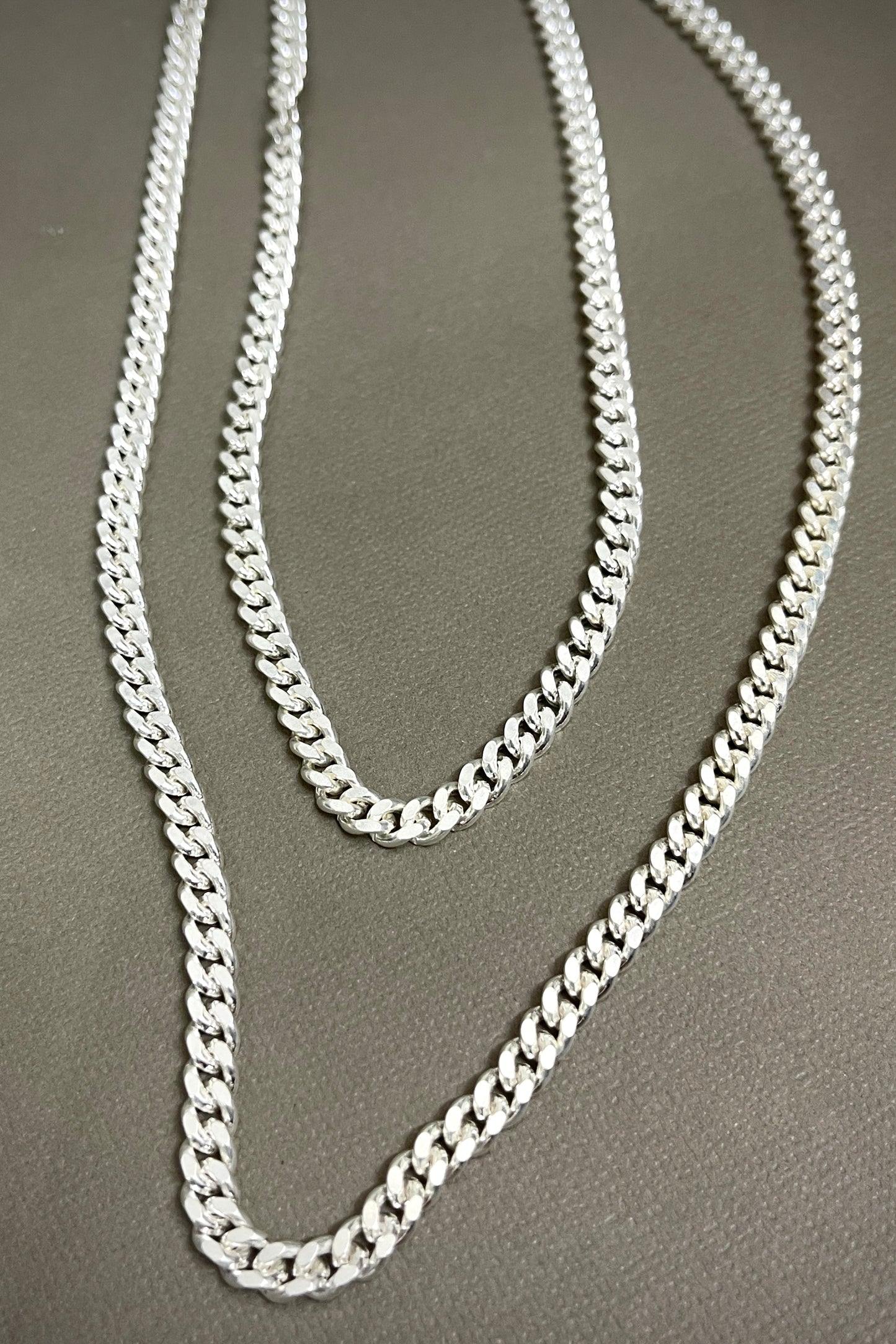 5.2mm Sterling Curb Chains - 18"-24"