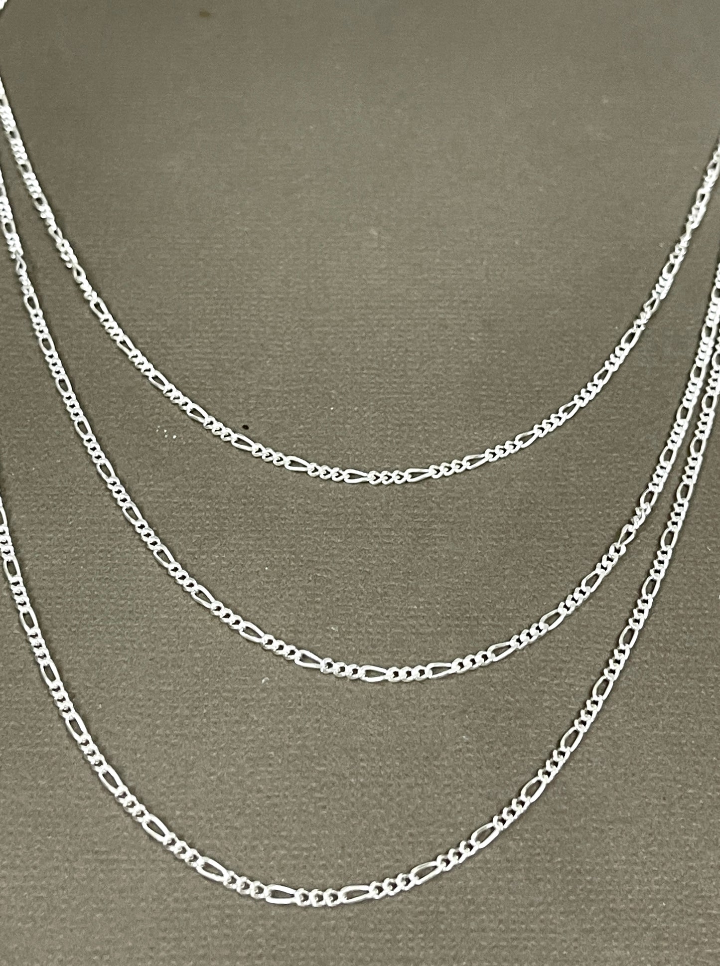 1.8mm Sterling Figaro Chains - 16"-20"