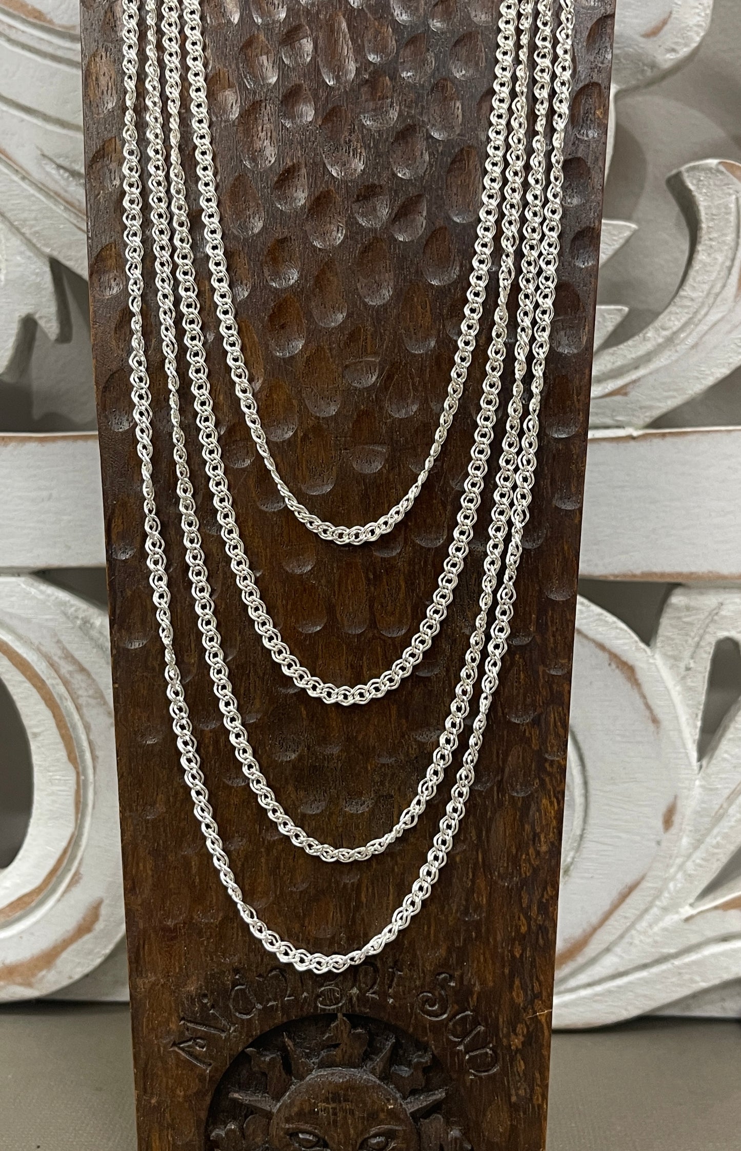 3mm Sterling Double Link Curb Chains - 16"-24"
