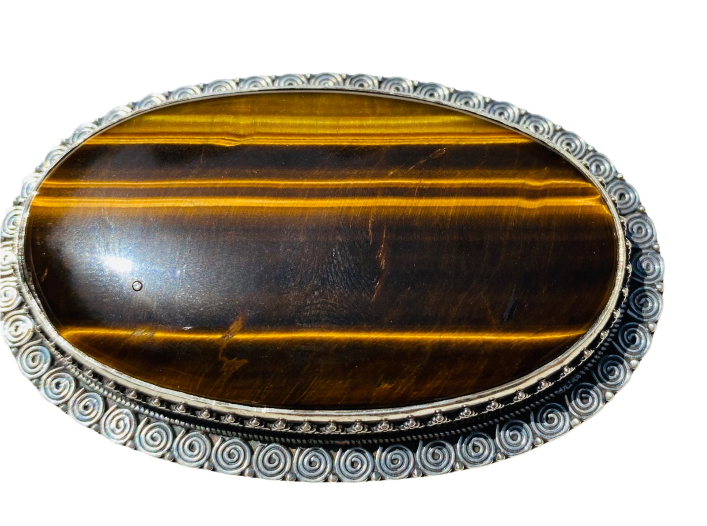 Handmade Sterling Silver Tiger Eye Belt Buckles