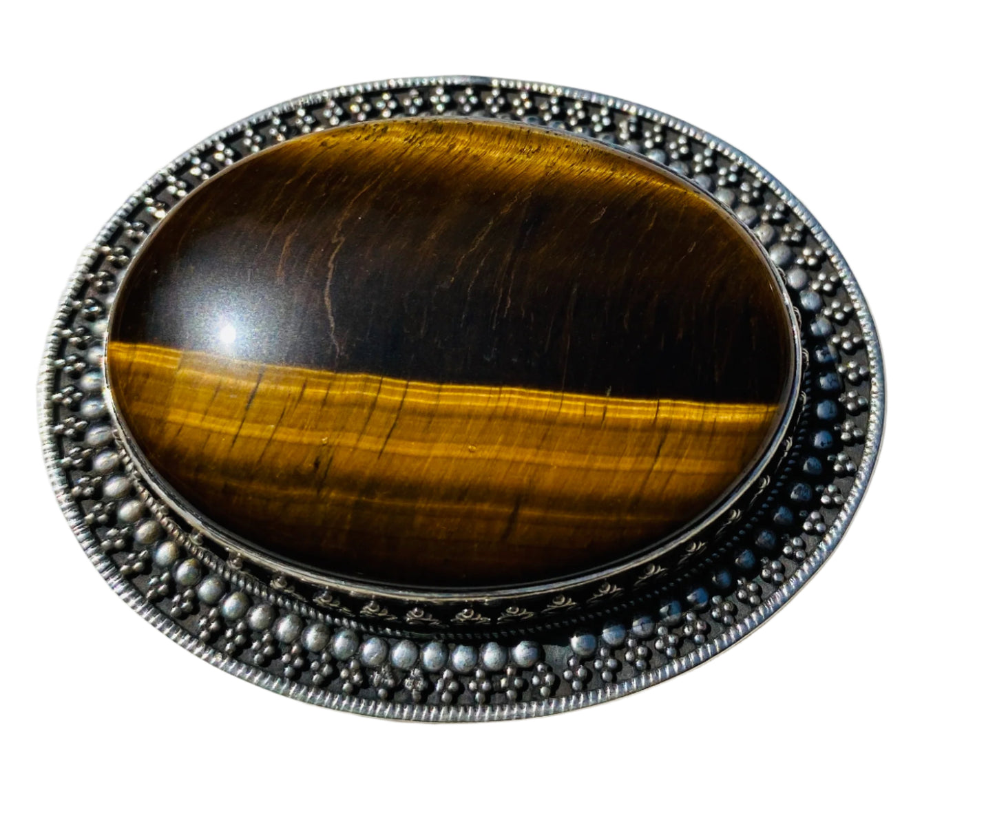Handmade Sterling Silver Tiger Eye Belt Buckles