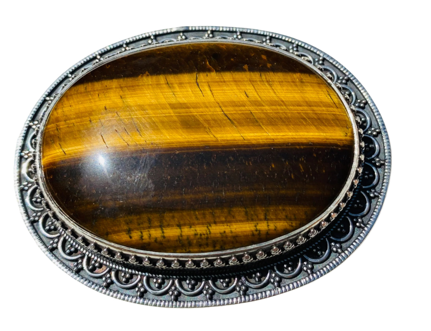 Handmade Sterling Silver Tiger Eye Belt Buckles