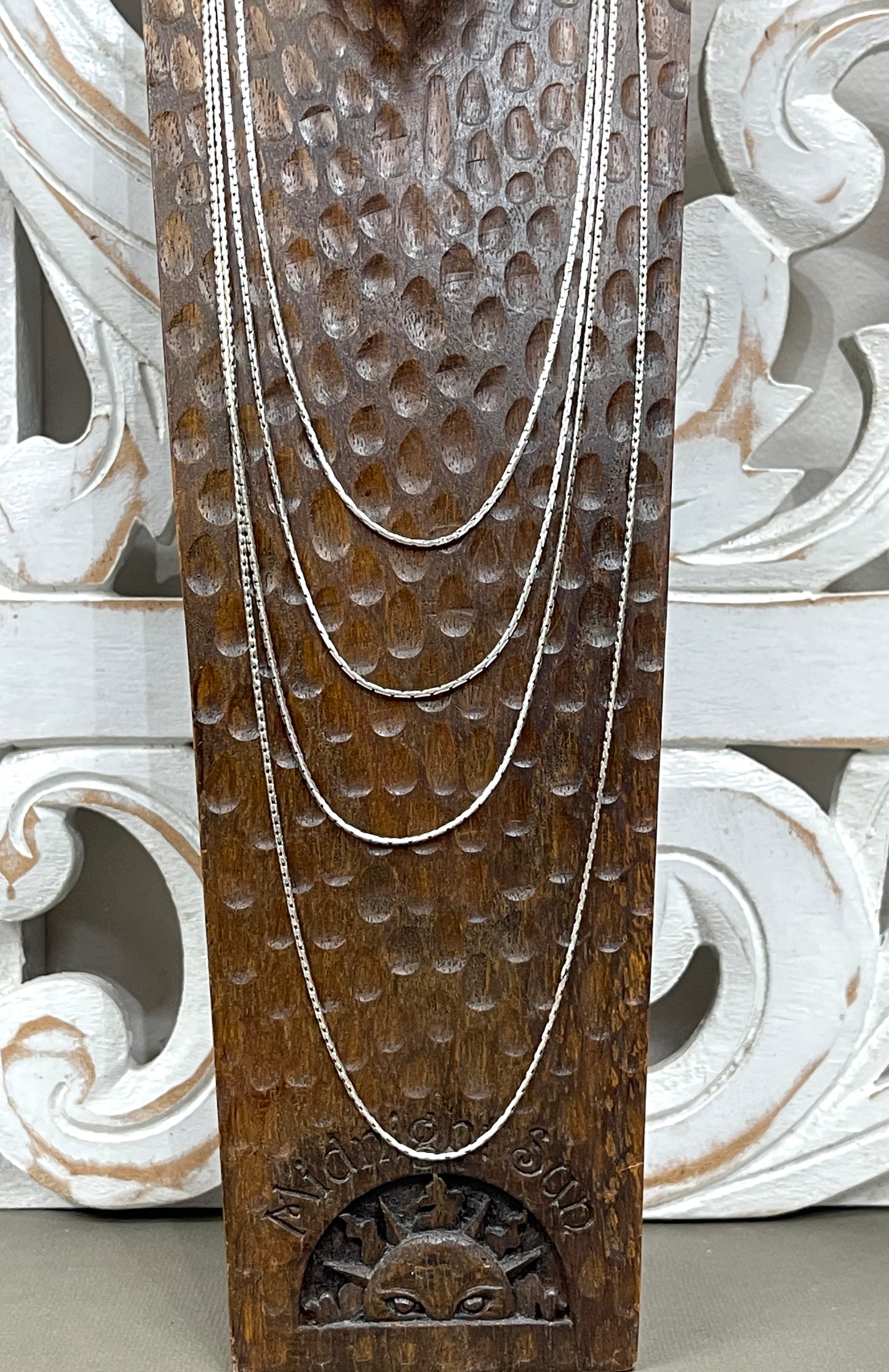 1mm Sterling Antiqued Thai Zipper Chains - 16"-24"