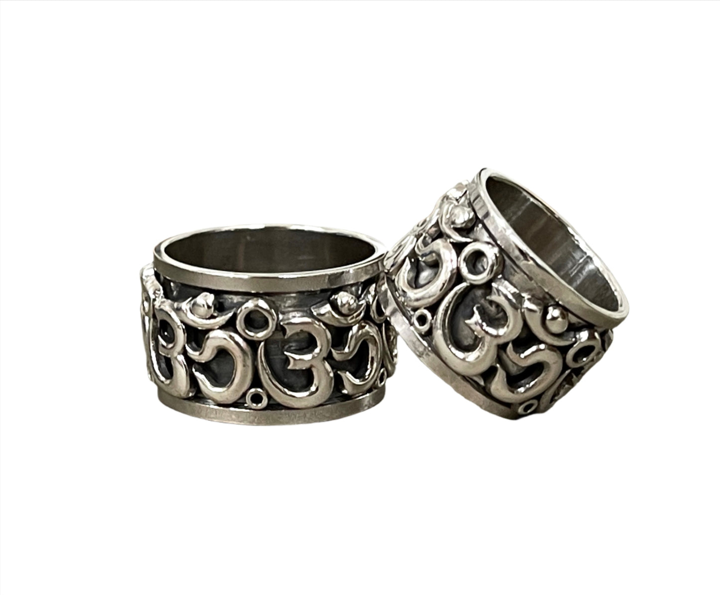 Sterling OM Spinner Rings - Sizes 8-14