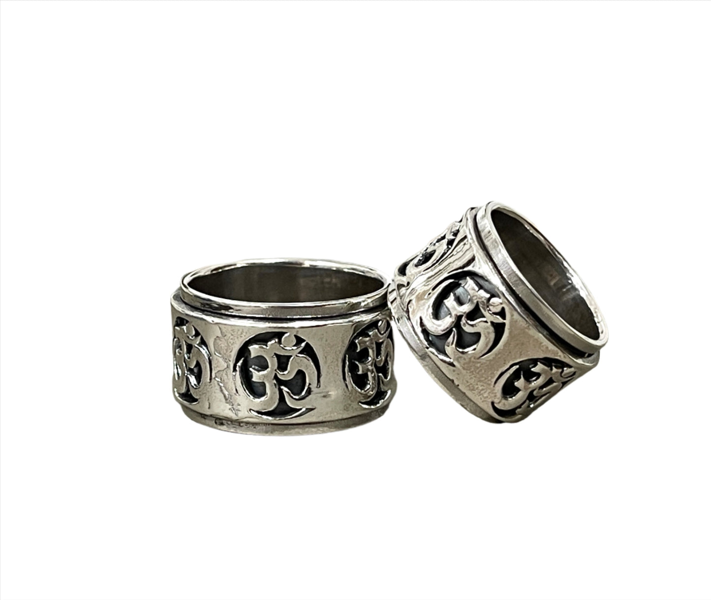 Sterling OM Spinner Rings - Sizes 8-14