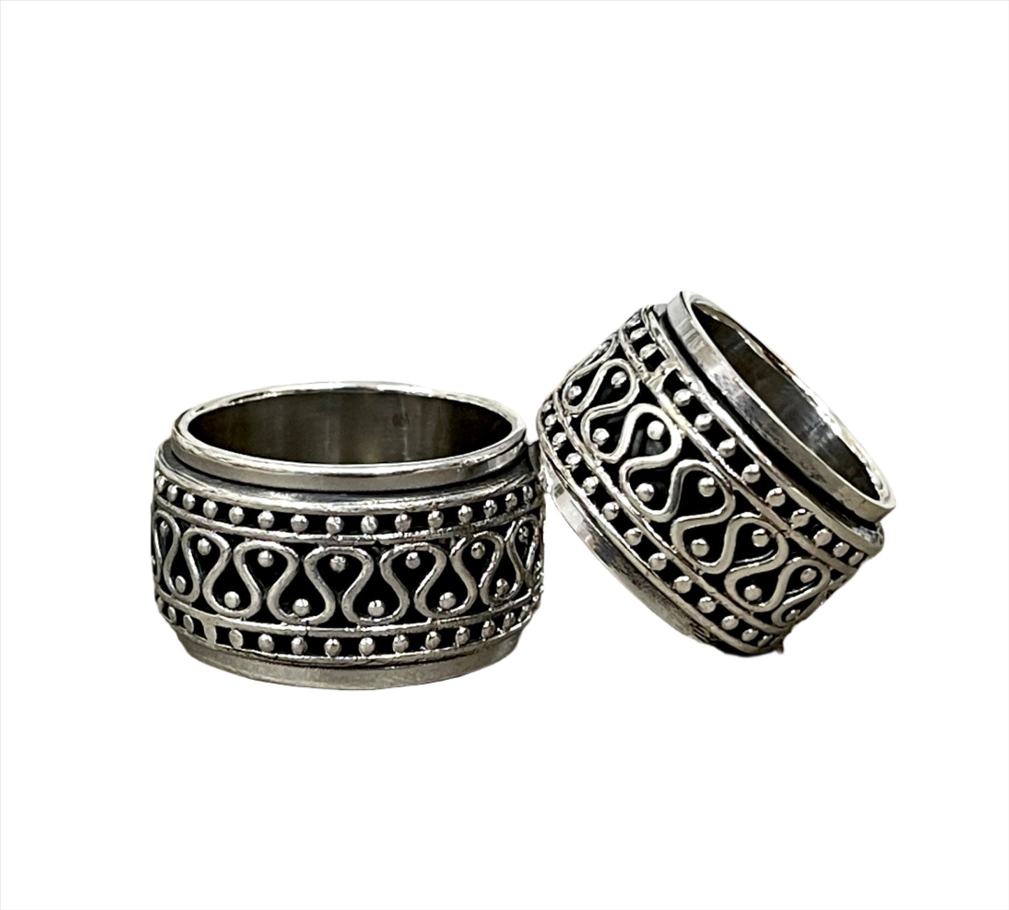 Sterling Spinner Rings - Sizes 8-13