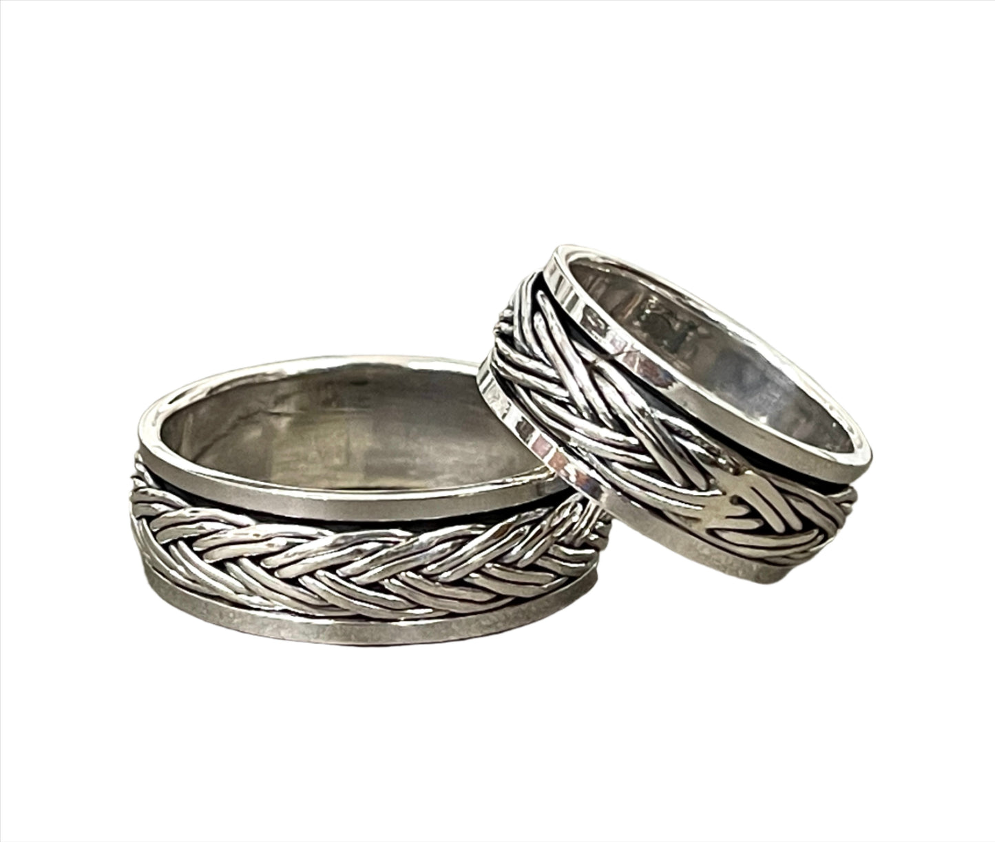 Sterling Spinner Rings - Sizes 7-14