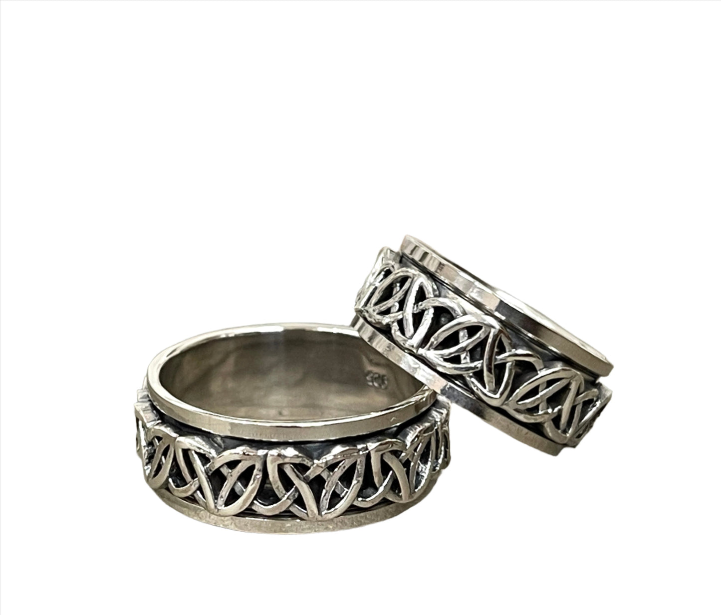 Sterling Spinner Knot Rings - Sizes 8-14