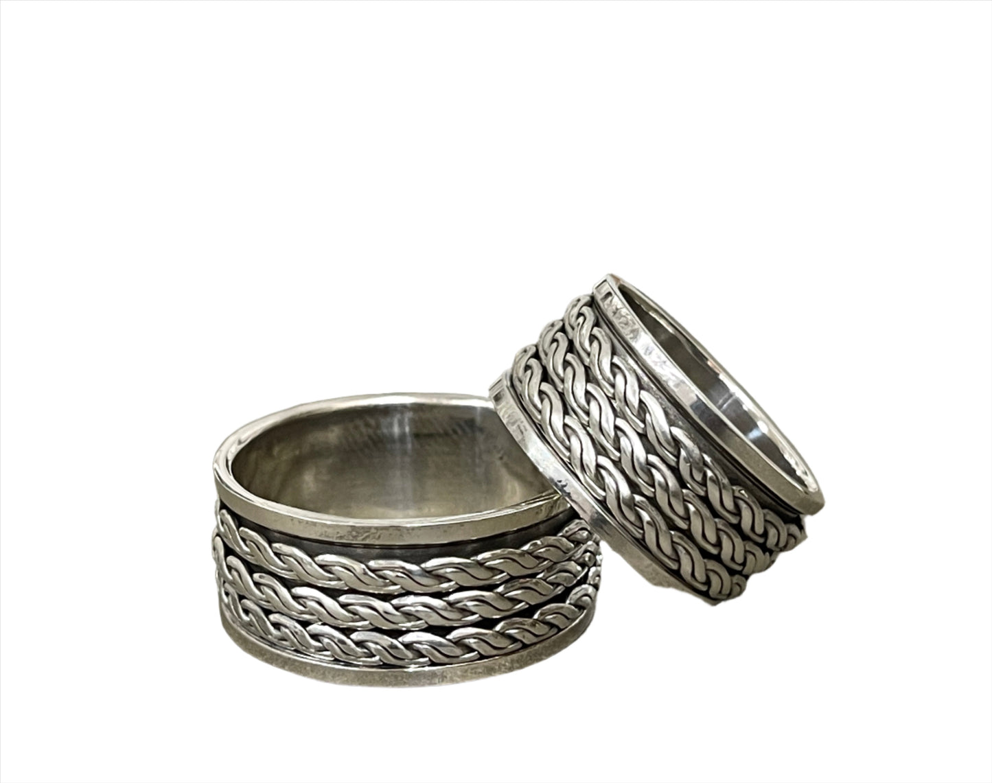 Sterling Spinner Rings - Sizes 8-14
