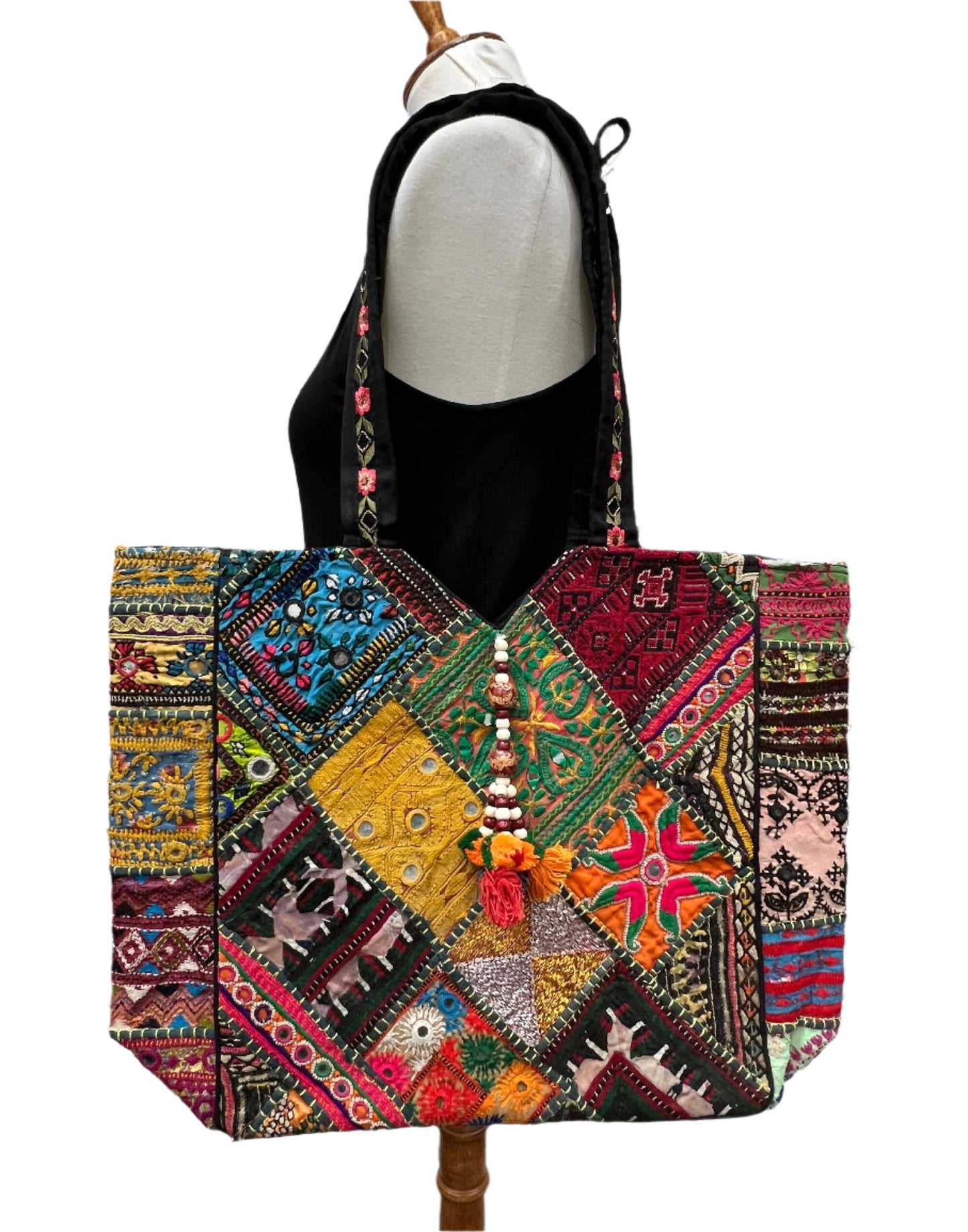 Rajasthani Embroidery Patchwork Purse | Tassels