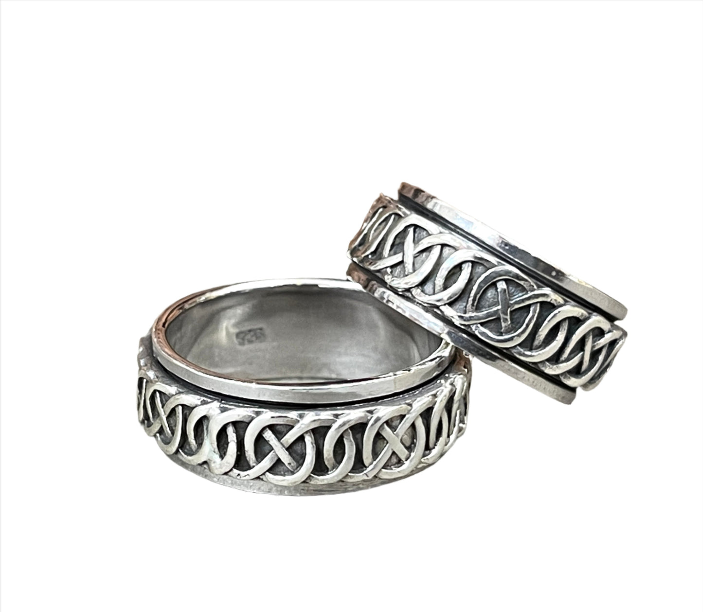 Sterling Spinner Rings - Sizes 9-13