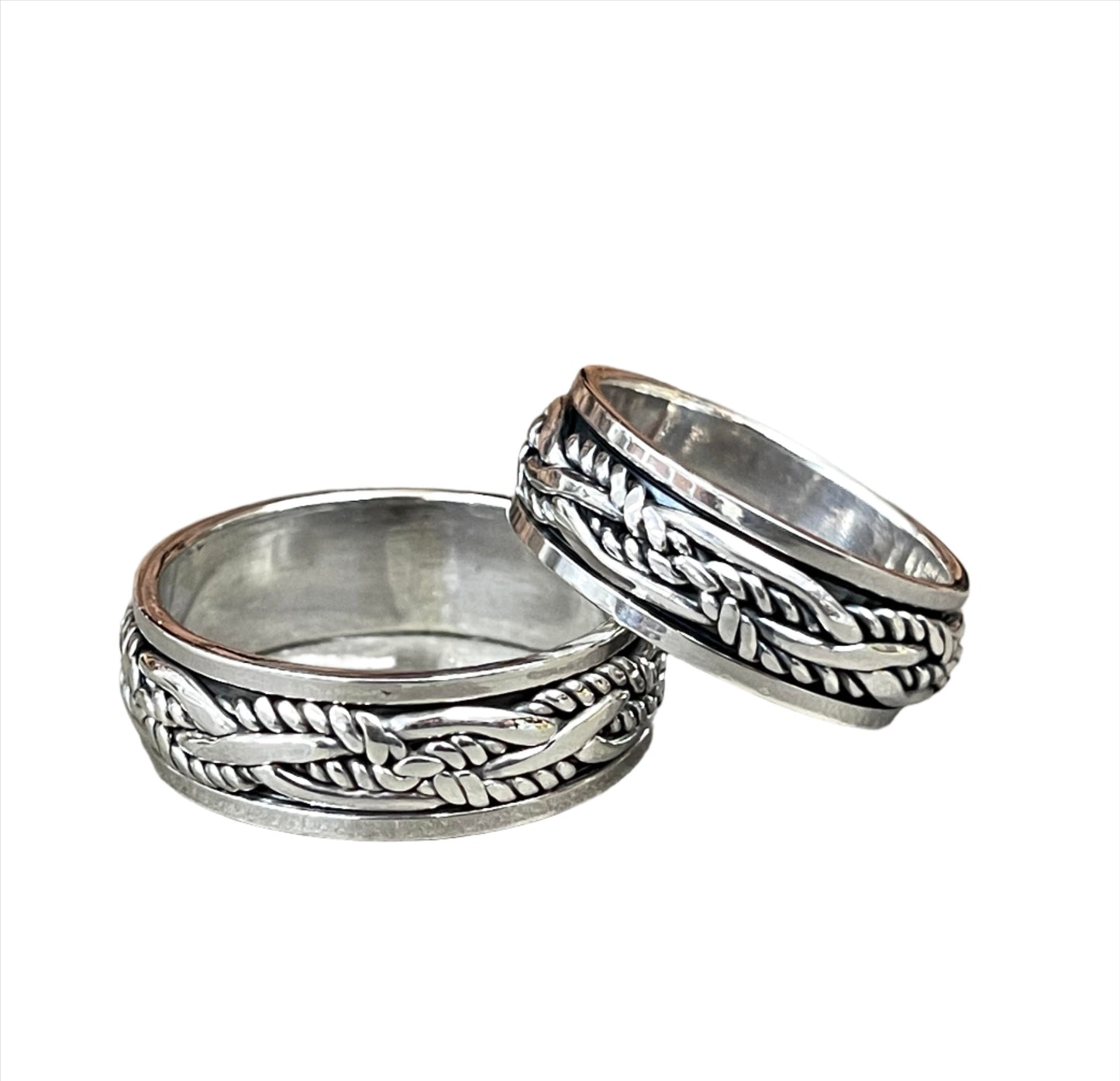 Sterling Spinner Rings - Sizes 8-14