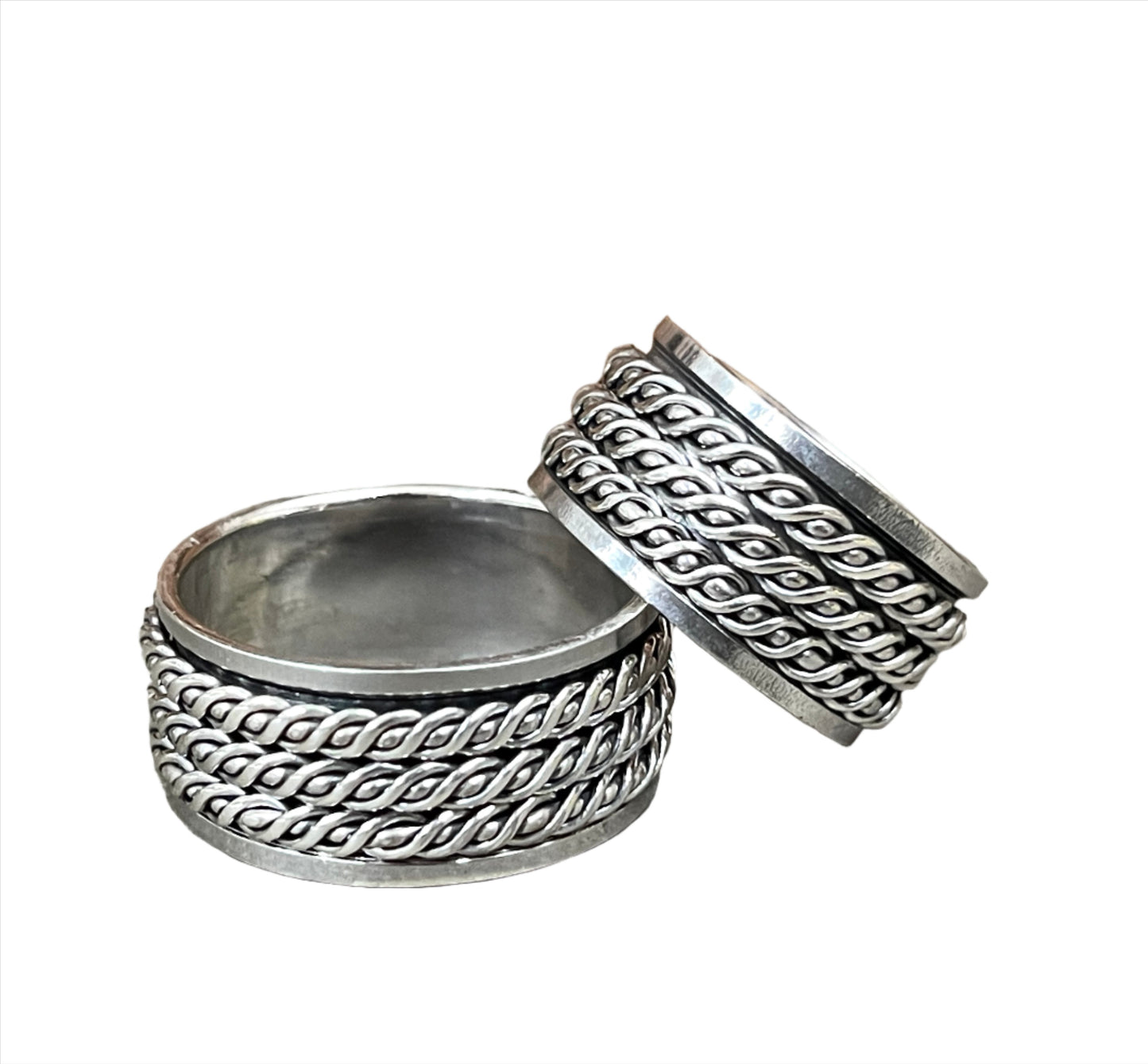 Sterling Spinner Rings - Sizes 8-13