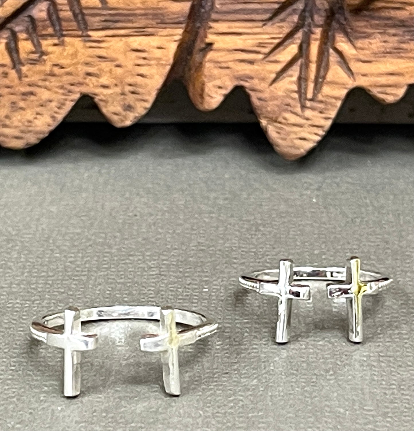 Sterling Cross Rings - Sizes 5-11