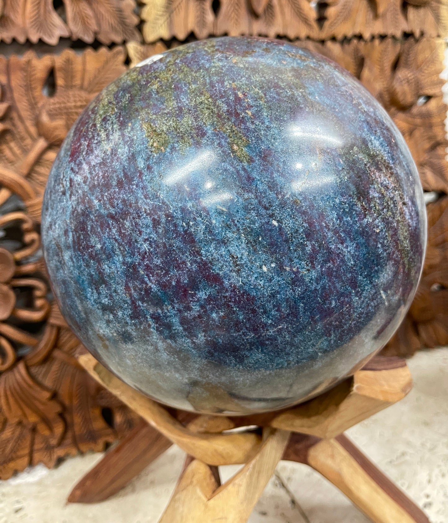 XXXLarge Ruby Kyanite Sphere