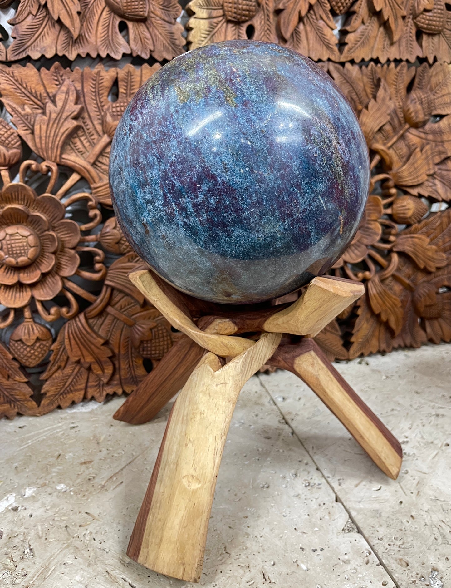 XXXLarge Ruby Kyanite Sphere
