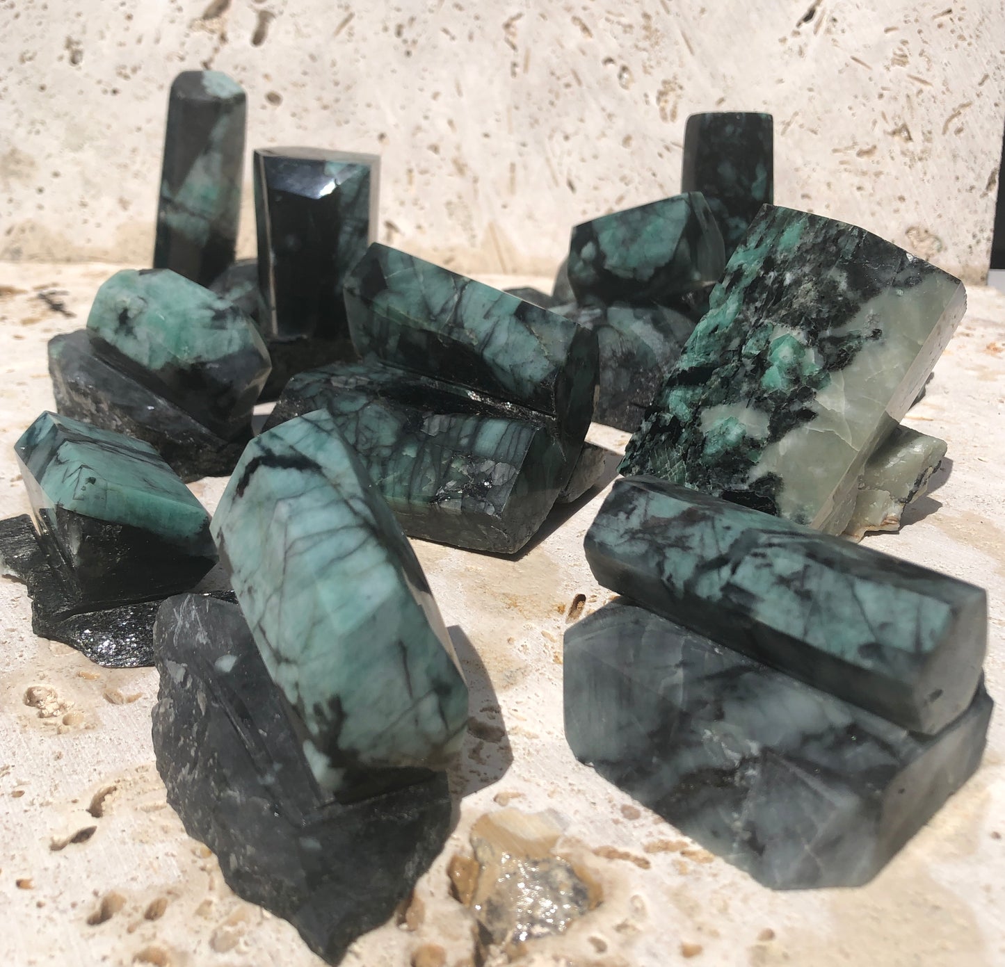 Large polished Freeform Emerald Specimens from Brazil
