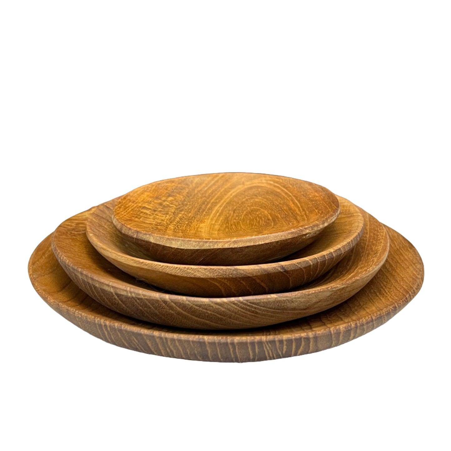 Teak Wood Condiment Plate Round
