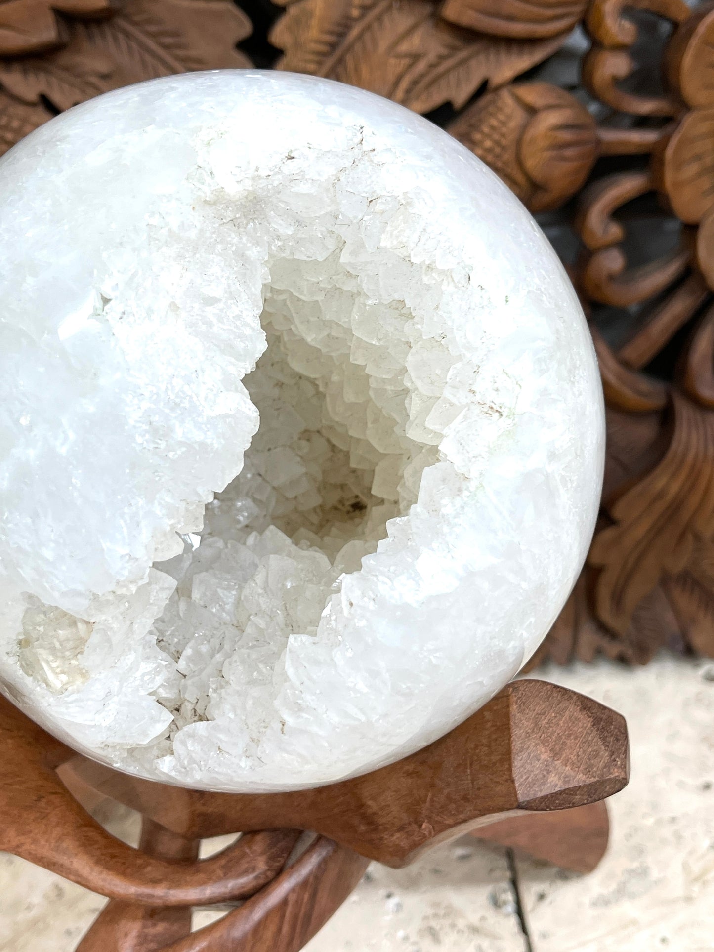 Chalcedony Druzy  Sphere