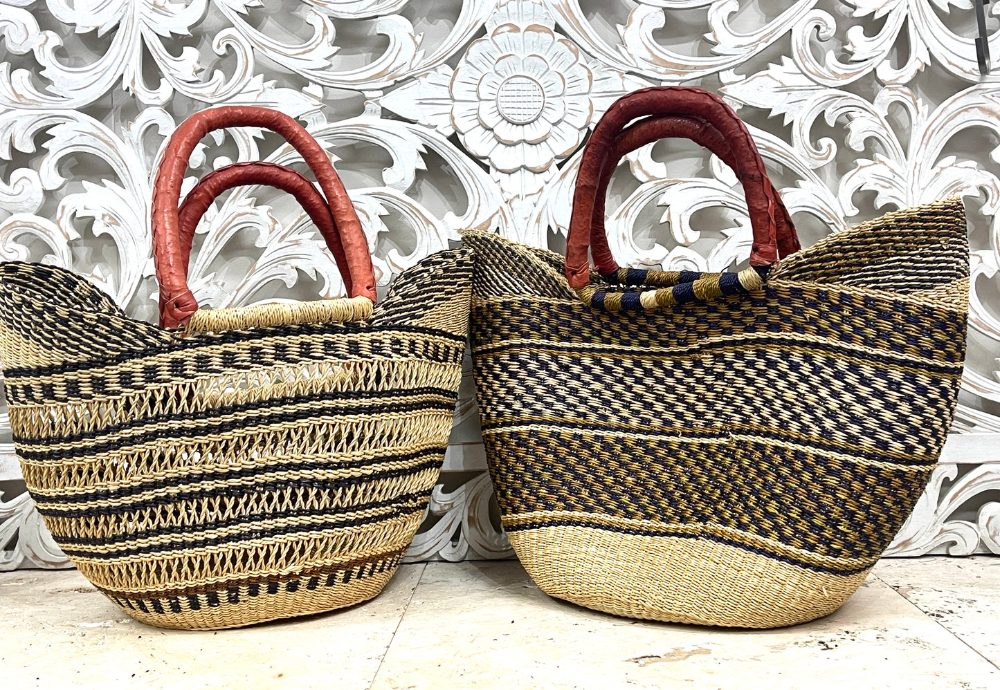 Full Size African Grass Market Bags