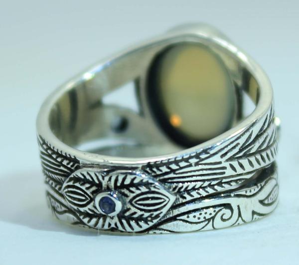 Sterling Silver Hand Etched Ring