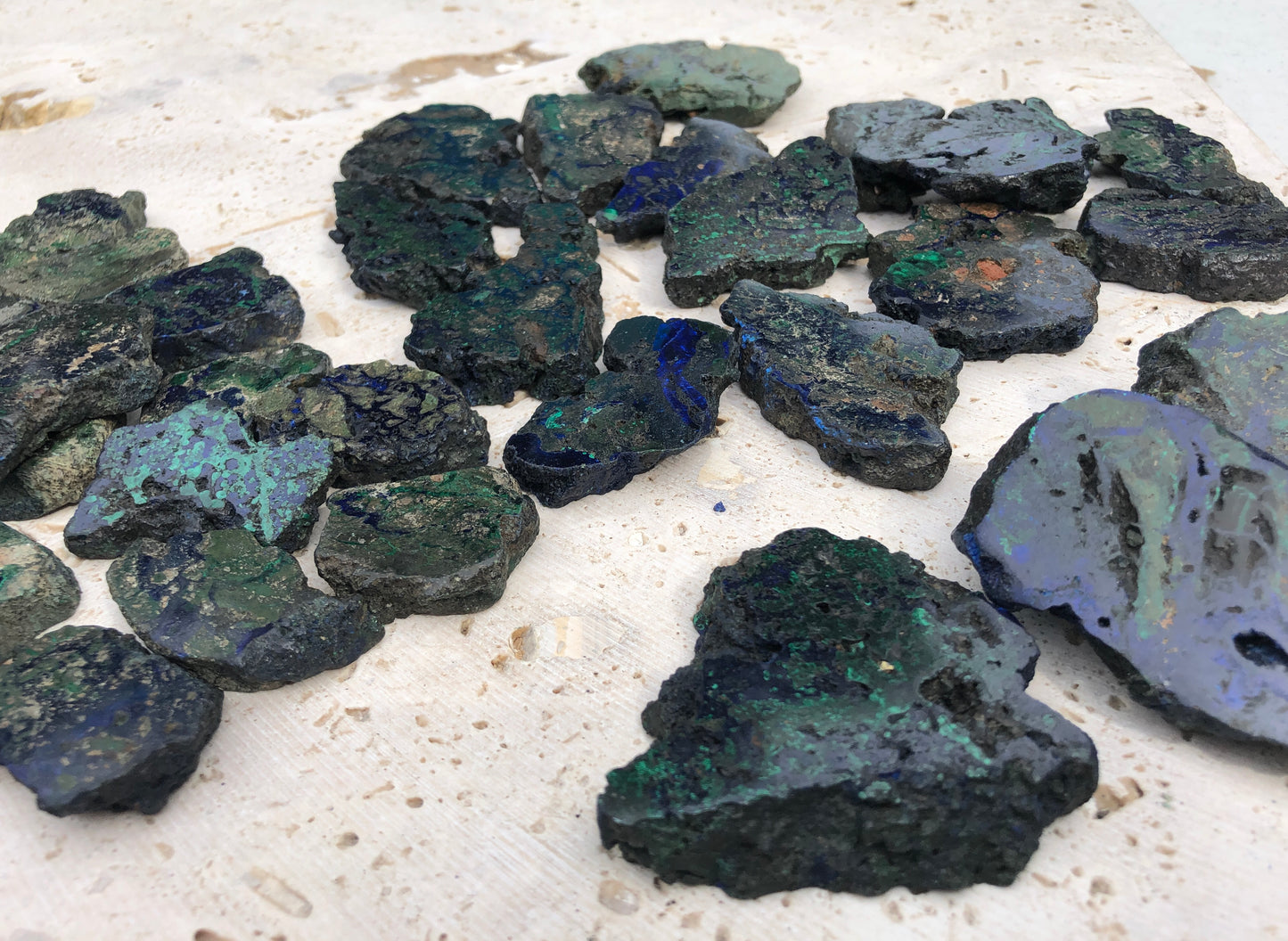 Malachite Azurite Natural Freeform Slabs
